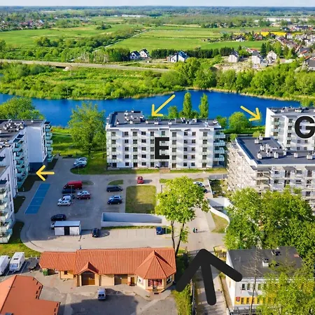 River View - Widok Na Wodę, Parking W Hali, Winda, 3pok I 5 łóżek, Klima, Netflix I Max, Centrum